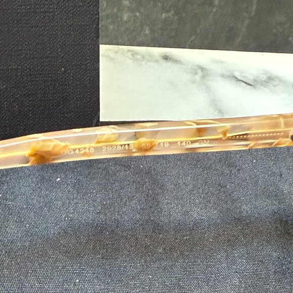 Dolce & Gabbana Sunglasses Pearl Havana Cream Acetate Brown Lenses Full Set NWOT - Picture 7 of 9